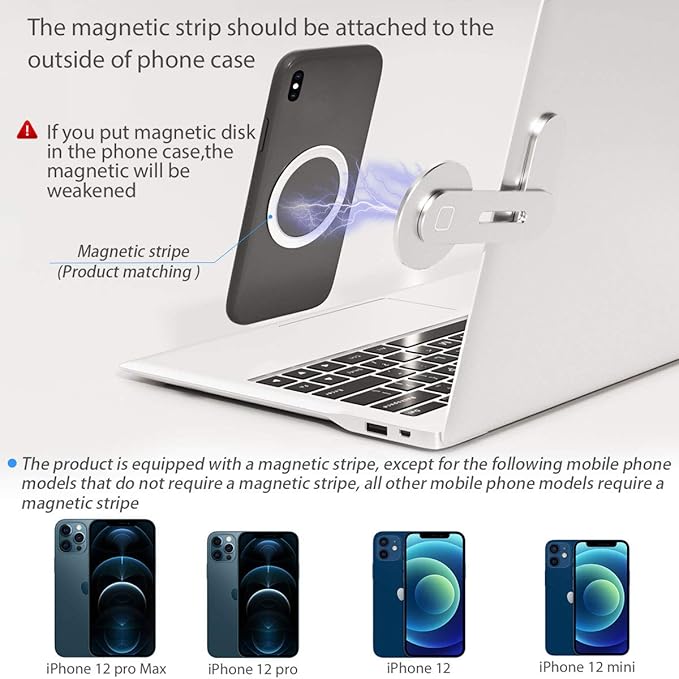 Magnetic Laptop Phone Holder